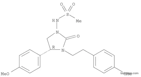 Molecular Structure of 1000306-34-2 (Methanesulfonamide, N-[(4R)-4-(4-methoxyphenyl)-3-[2-(4-methoxyphenyl)ethyl]-2-oxo-1-imidazolidinyl]-)